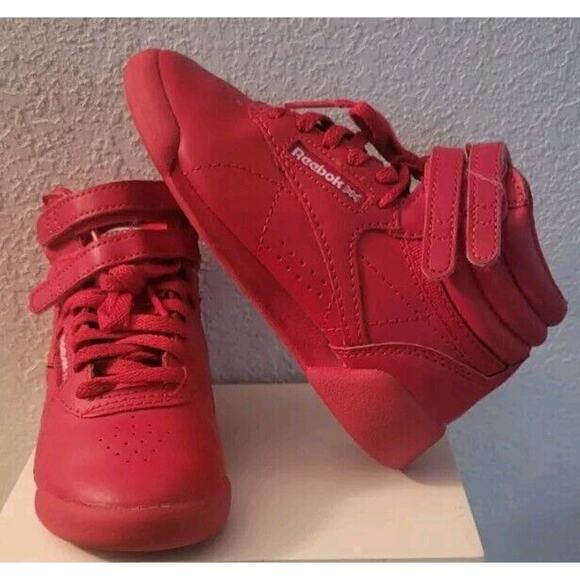 Reebok Other - Reebok Freestyle High Top Vector Red Girls Sz. 11 Sneakers Tennis Shoes